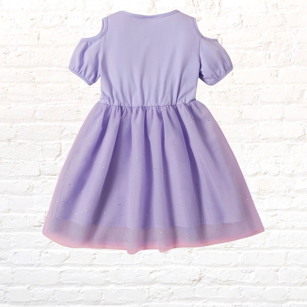 Care Bears Purple Sparkle Tulle Share Bear Dress with Share Big Graphic Size 3-4 - Picture 2 of 11